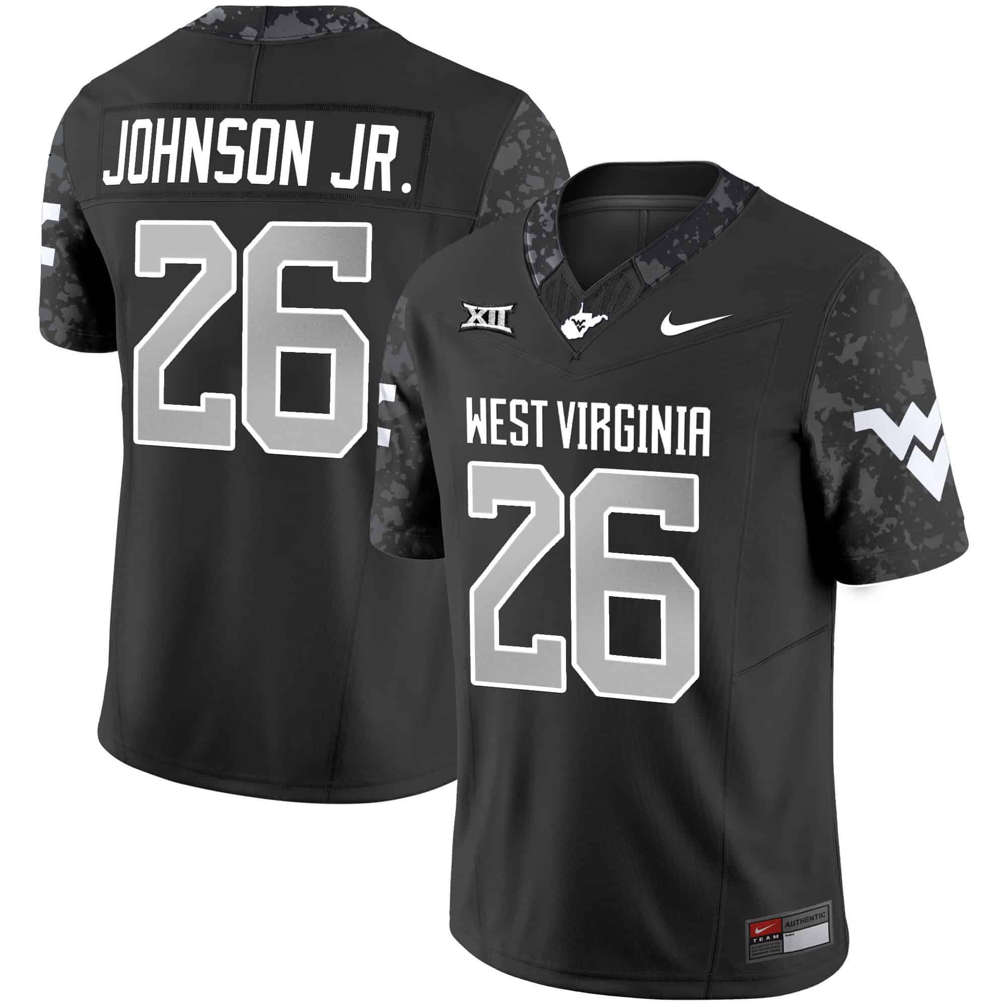 Men West Virginia Mountaineers #26 Johnson jr Black 2024 Nike Vapor Limited NCAA Jersey->indianapolis colts->NFL Jersey